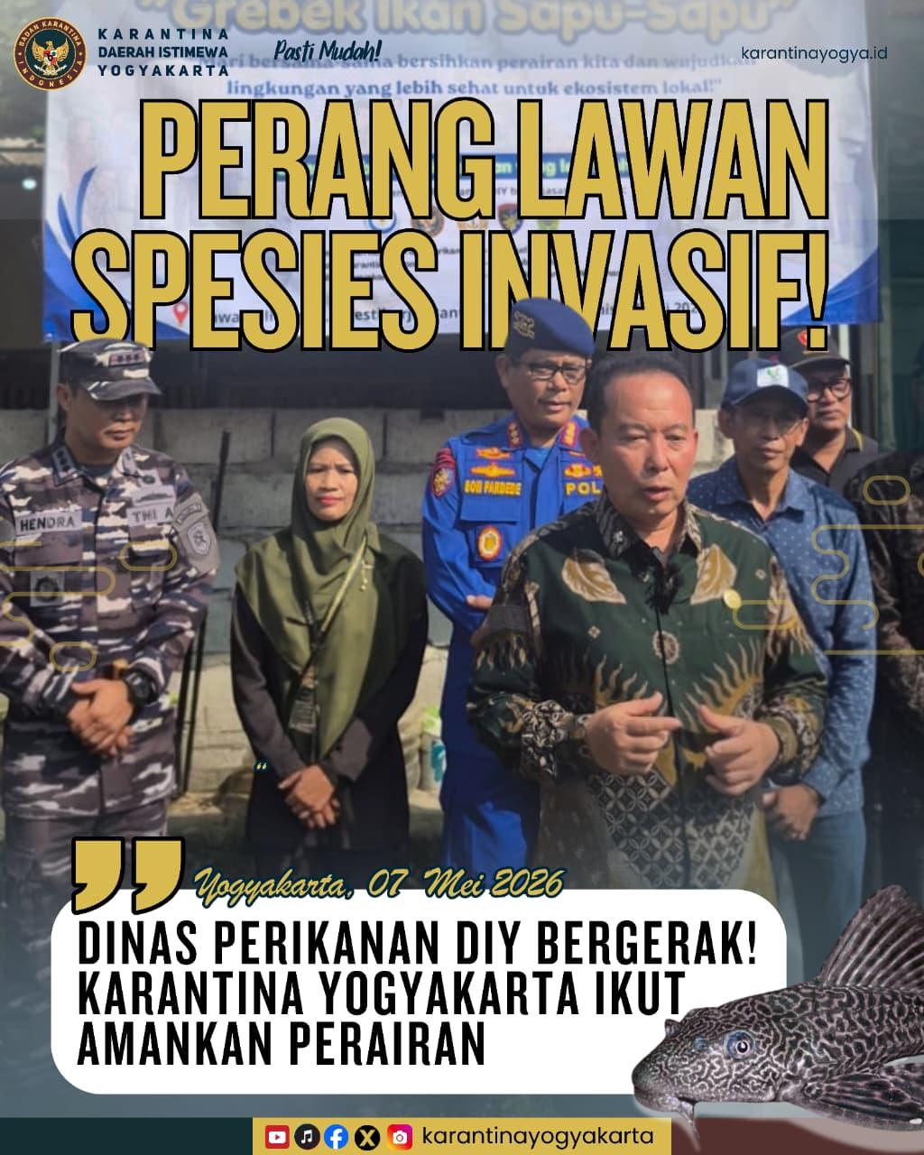 Perang Lawan Spesies Invasif! Karantina Yogyakarta hadir di Gerebek Ikan Sapu-Sapu di Rawa Kalibayem