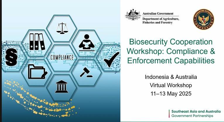 Barantin dan DAFF Australia Adakan Lokakarya Kepatuhan dan Penegakan Hukum Kekarantinaan
