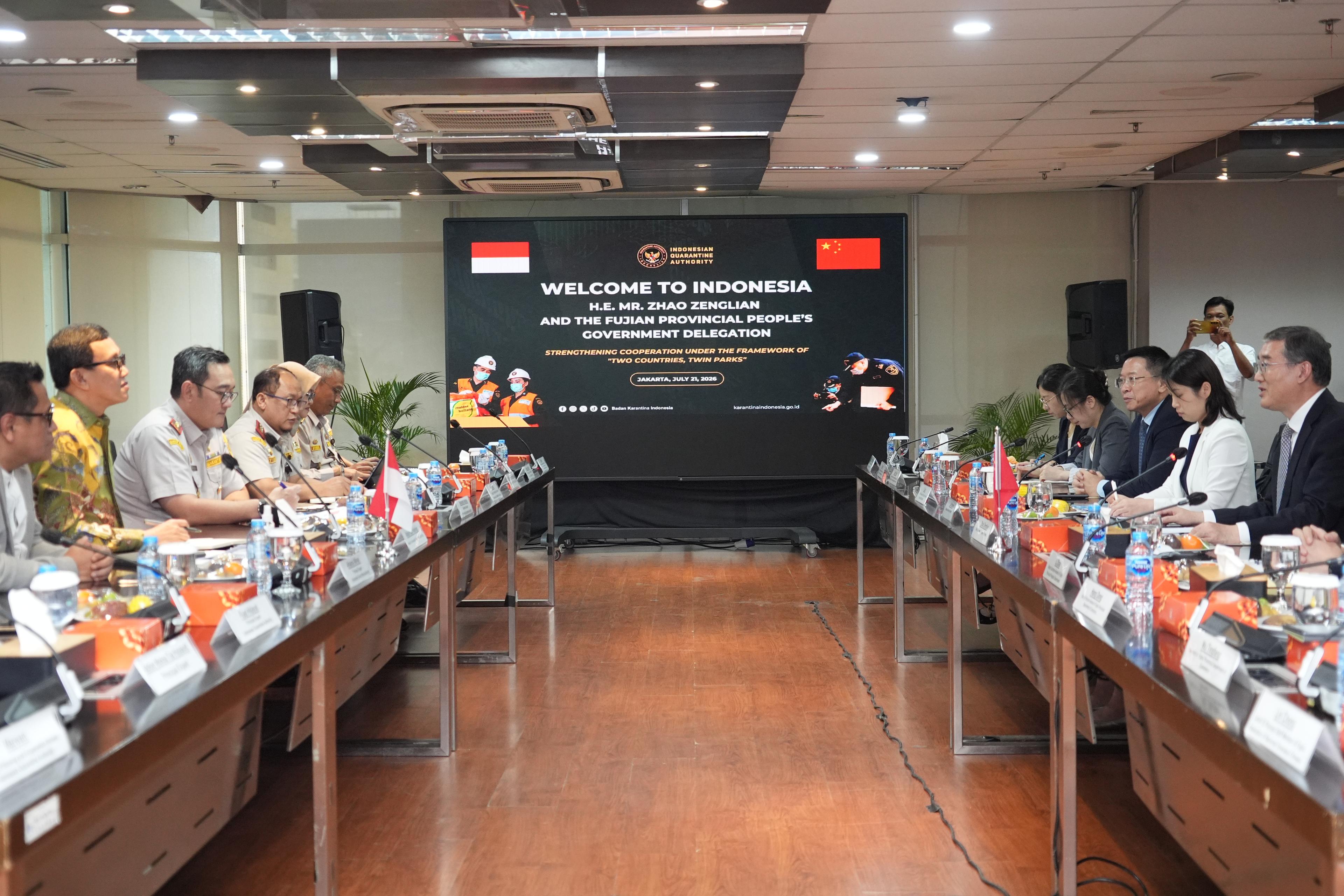 Barantin dan Delegasi Fujian Perkuat Sistem Karantina untuk Dukung Kelancaran Ekspor-Impor 